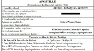 traduction assermentée avec apostille